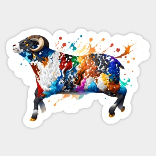 Fiery Aries Ram Sticker